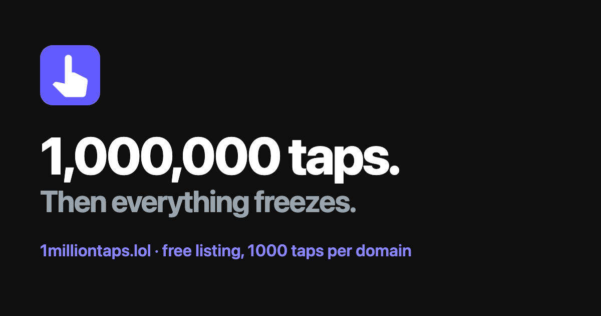 1milliontaps.lol Open Graph preview